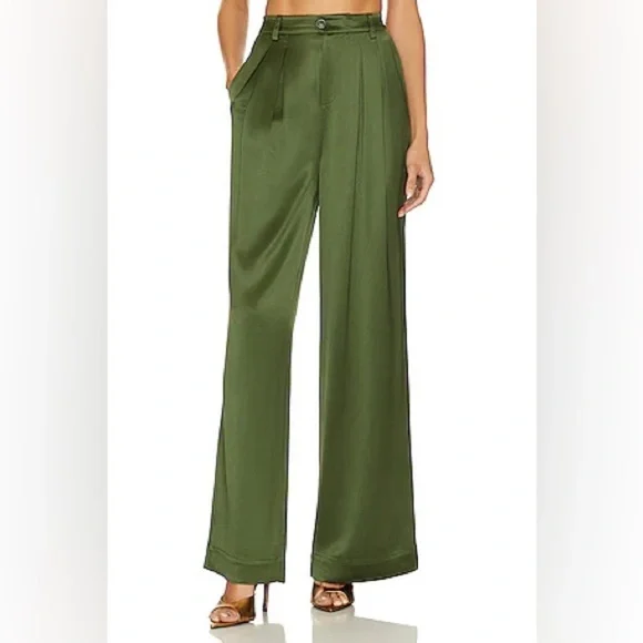 REVOLVE Cami Nyc Womens Davina Wide Leg Pant ROSEMARY SIZE 4 - Picture 1 of 8